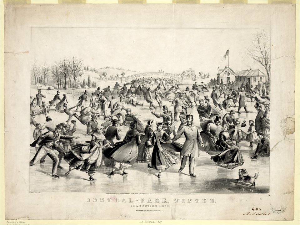 Central Park, Winter- The skating pond LCCN90715719