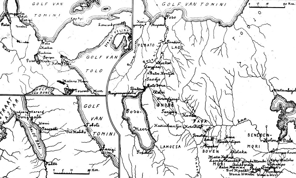 Central-Celebes, Celebes. Kartor utvisande Dr - SMVK - 2034D