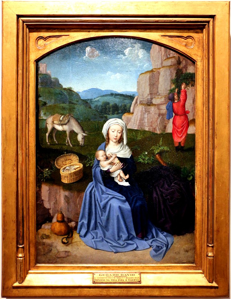 Cerchia di gerard david, riposo durante la fuga in egitto, 1500-25 ca. 01