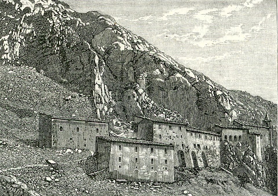 Cerchiara edifizio della Madonna dell’Armi (xilografia di Barberis )