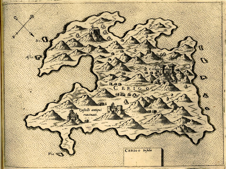 Cerigo insula - Camocio Giovanni Francesco - 1574