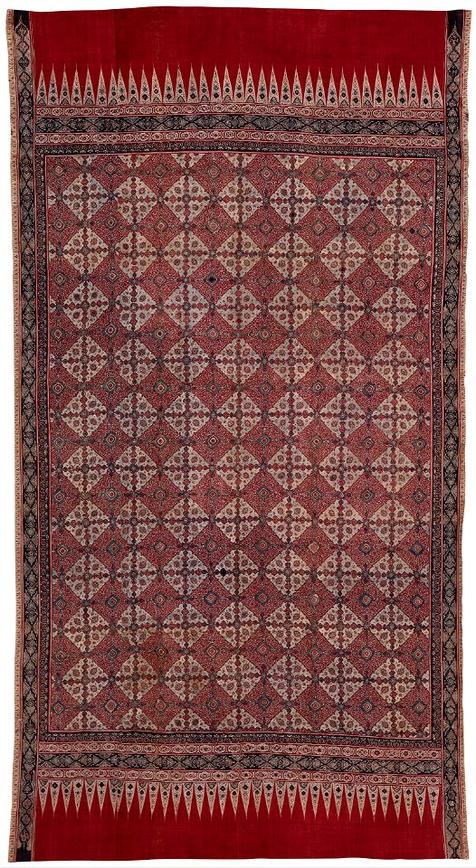 Ceremonial cloth and sacred heirloom (sembagi) with 'endless knot' motif - Google Art Project