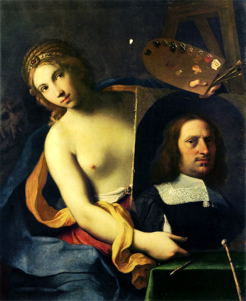 Allegory of Painting by Giovanni Domenico Cerrini (detail)