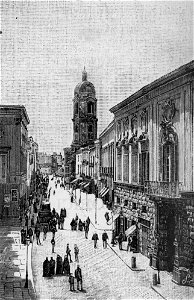 Cerignola – Corso Garibaldi (xilografia)