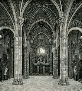 Certosa interno del tempio xilografia di Barberis
