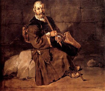 Giacomo Ceruti - Beggar Resting - WGA4661. Free illustration for personal and commercial use.