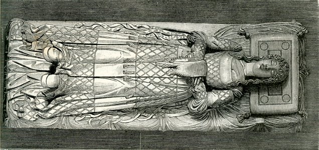 Certosa pietra tombale di Beatrice d’Este xilografia di Barberis