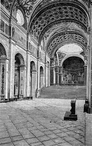 Cesena – Interno della Chiesa della Madonna del Monte (xilografia)