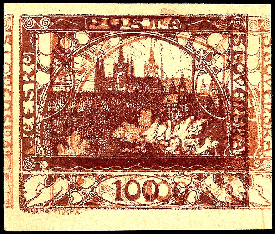 Ceskoslovensko1918hradcany100h-typeBdoubleprint