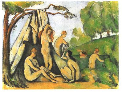 Cezanne - Badende vor einem Zelt