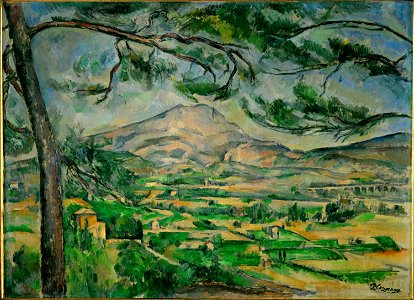 Cezanne - Mont Sainte-Victoire, Courtauld. Free illustration for personal and commercial use.