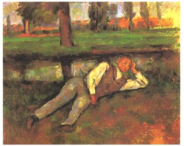 Cezanne - Sich ausruhender Jüngling