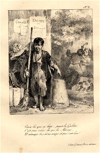Ceux là qui se bat..pour la galette, c'est pas celui-là qui la mange, il attrape des bons coups et pis c'est bon! (BM 1880,0508.262)