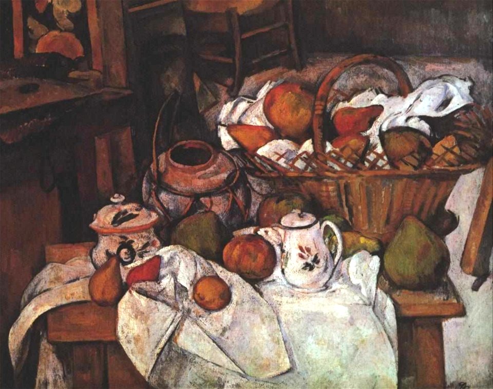 Cezanne - Stilleben mit Früchtekorb