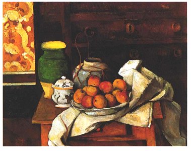 Cezanne - Stilleben vor Kommode