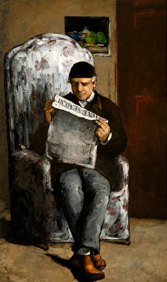 Le Père du peintre, lisant L'Événement, par Paul Cézanne