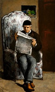 Le Père du peintre, lisant L'Événement, par Paul Cézanne