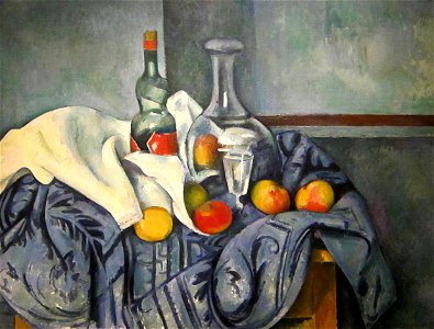 La bouteille de menthe poivrée, par Paul Cézanne. Free illustration for personal and commercial use.