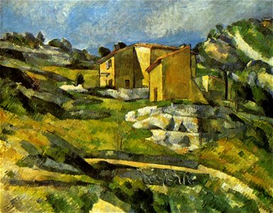 La vallée de Riaux près de l'Estaque, par Paul Cézanne, Yorck. Free illustration for personal and commercial use.