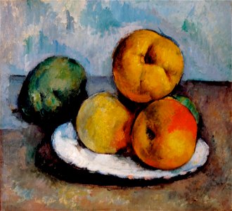 Cezanne - Still Life With Quince, Apples, and Pears. Free illustration for personal and commercial use.