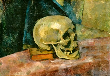 Cezanne - Still Life With Skull. Free illustration for personal and commercial use.
