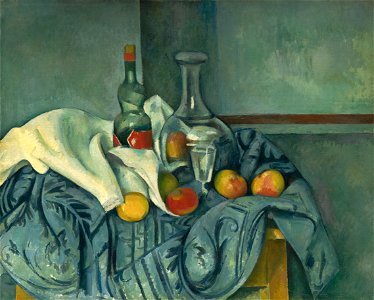 Paul Cézanne - La bouteille de menthe poivrée (National Gallery of Art). Free illustration for personal and commercial use.