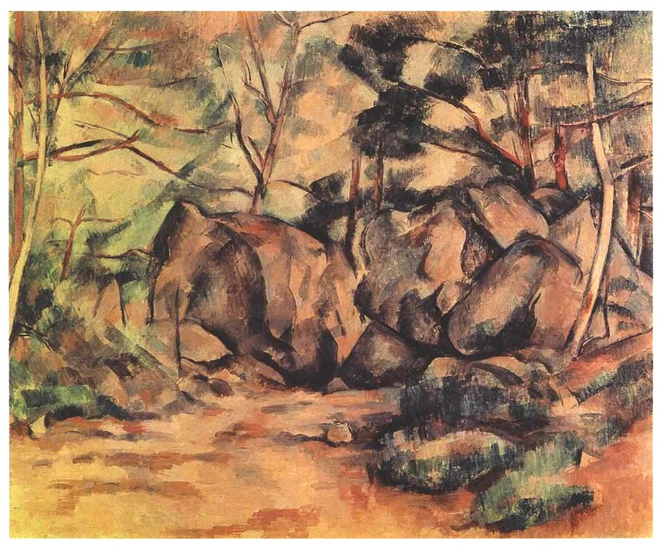 Cezanne - Wald mit Felsblöcken
