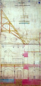 CF Beisbarth - Querschnitt des Neuen Lusthauses mit Dachwerk 1845 (RB23-39)