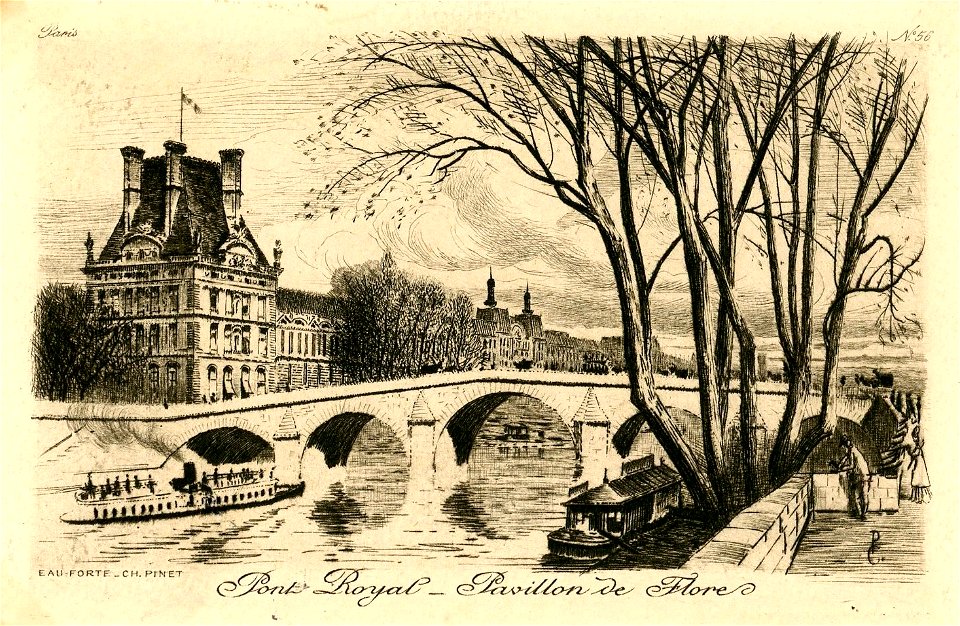CH PINET SCULP n° 56 Pont Royal - Pavillon de Flore