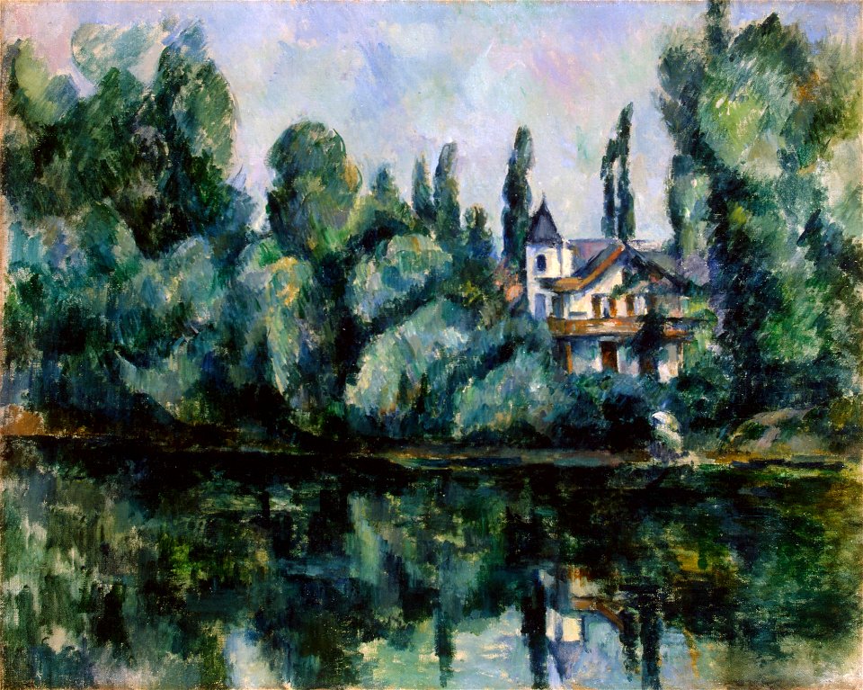 Bord de la Marne, par Paul Cézanne, Hermitage Museum, Yorck