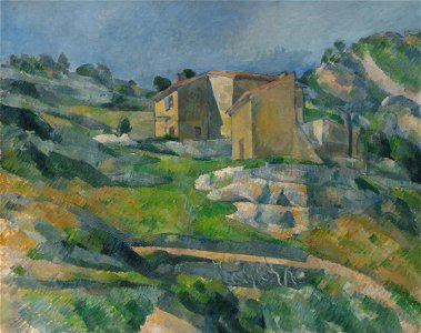 Paul Cézanne - Houses in Provence- The Riaux Valley near L'Estaque - Google Art Project. Free illustration for personal and commercial use.