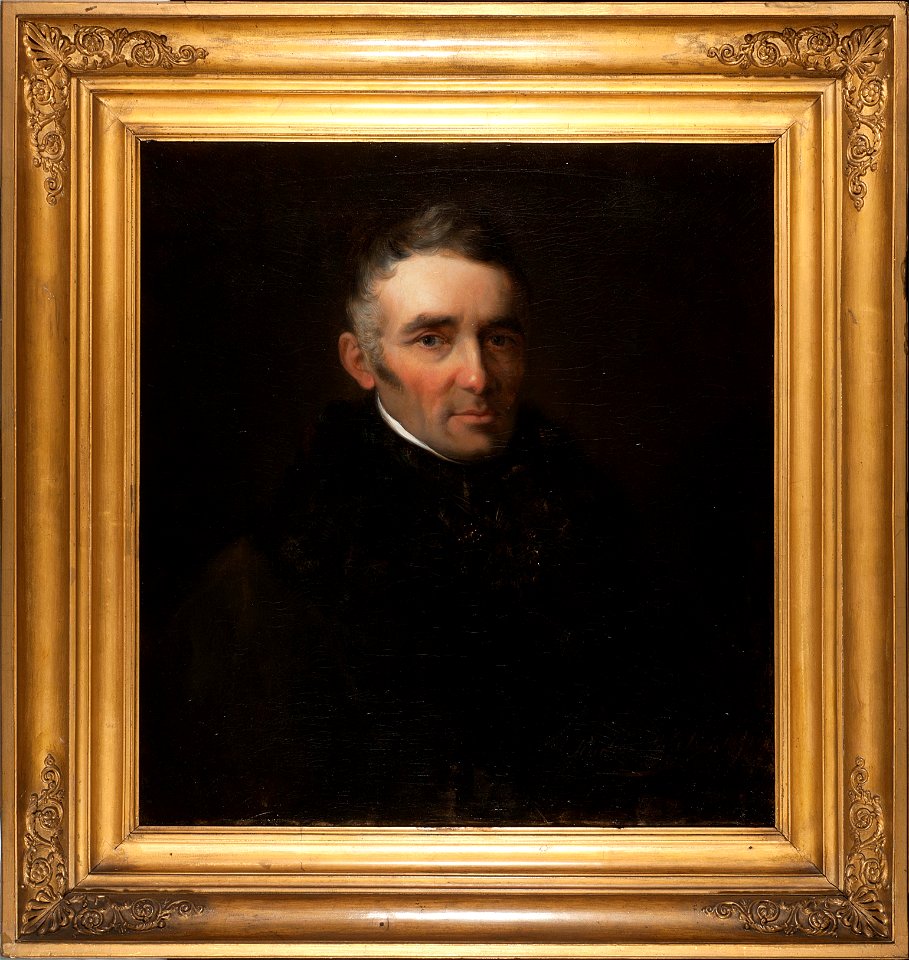 Collectie NMvWereldculturen, TM-1797-1, Olieverfschildering, 'Hendrik Hentzepeter (1781-1845) door Raden Saleh', Raden Saleh, 1829-1839