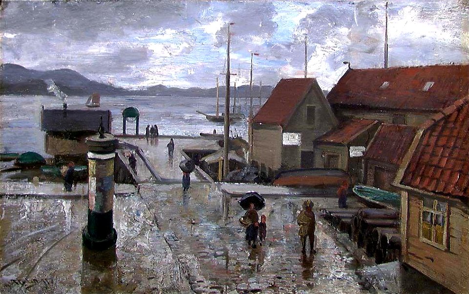 Frederik Collett - From the Harbour in Bergen - NG.M.01040a - National Museum of Art, Architecture and Design