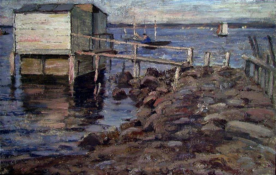 Frederik Collett - Bathing Hut at the Beach - NG.M.01045a - National Museum of Art, Architecture and Design