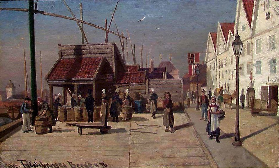 Frederik Collett - From the Harbour in Bergen - NG.M.01040b - National Museum of Art, Architecture and Design