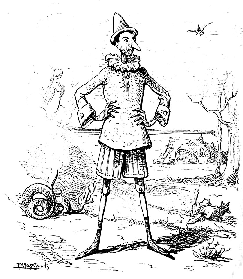Collodi - Le avventure di Pinocchio, Bemporad, 1892 (page 1 crop)