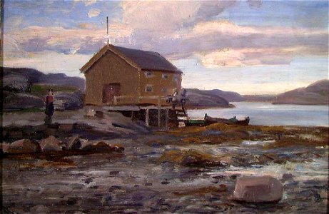 Frederik Collett - Boat House in Flatanger - NG.M.02418 - National Museum of Art, Architecture and Design