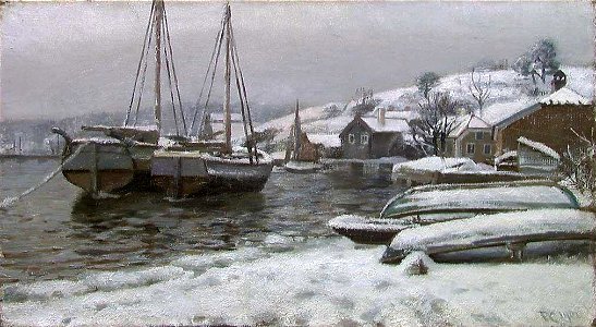 Frederik Collett - From the Harbour in Porsgrunn - NG.M.01043a - National Museum of Art, Architecture and Design