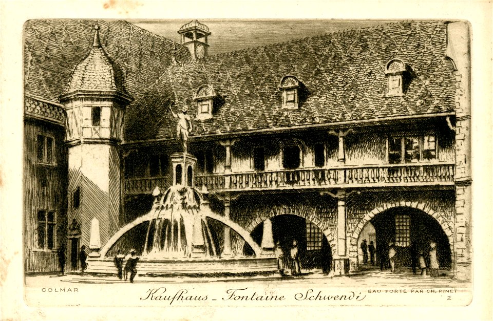 Colmar n° 2 Kaufhaus - Fontaine Schwendi