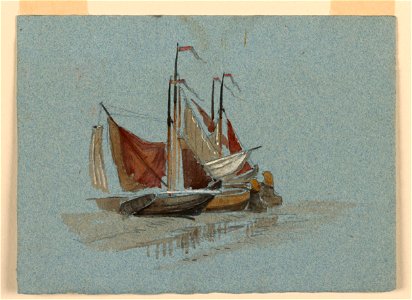 Drawing, Sketches. Fishermens' Sail Boats, 1872 (CH 18368989)