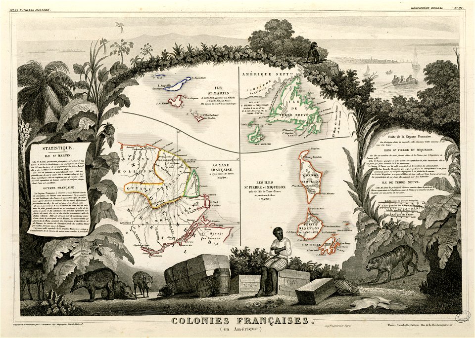 Colonies françaises (en Amérique) (Hémisphère boréal) - Fonds Ancely - B315556101 A LEVASSEUR 095