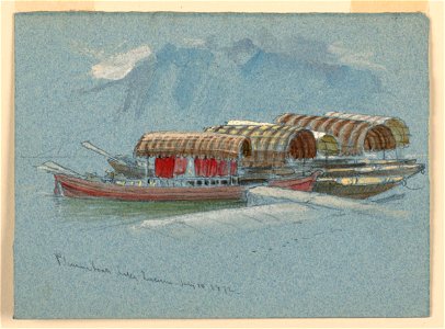 Drawing, Sketches. Pleasure Boats, Lake Lucerne, Switzerland, July 10, 1872 (CH 18368987)