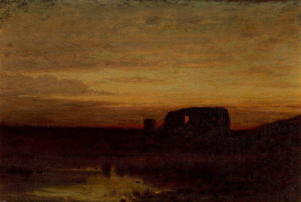 Sunset by Samuel Colman, oil on canvas