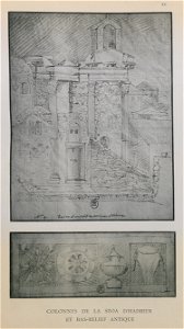 Colonnes de la Stoa d'Hadrien et bas-relief antique - Omont Henri Auguste - 1898