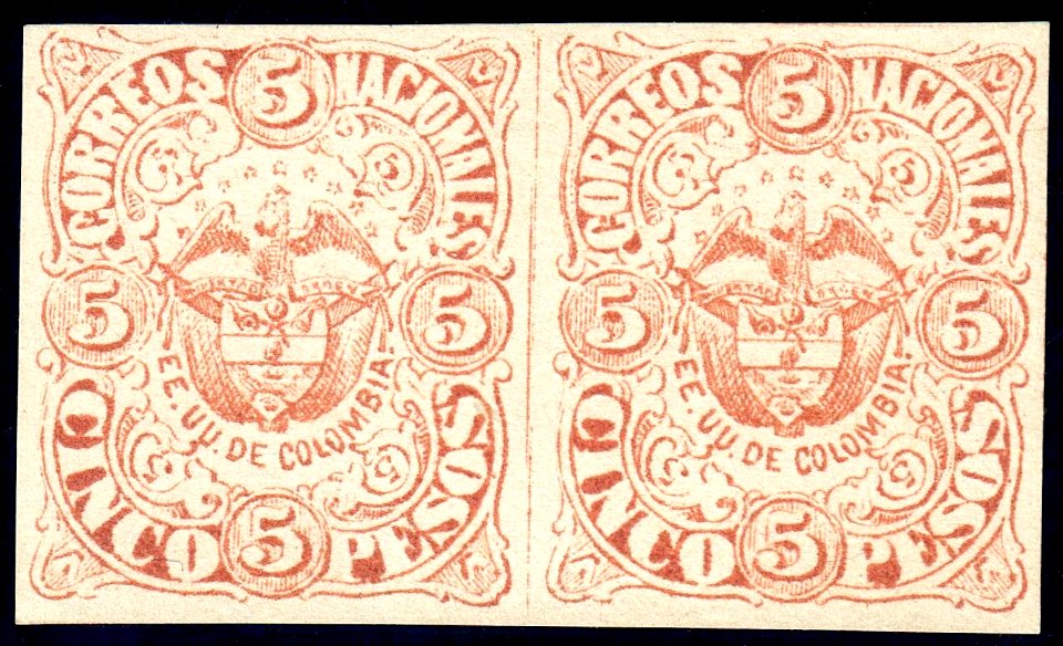 Colombia 1883 Sc125 imperf