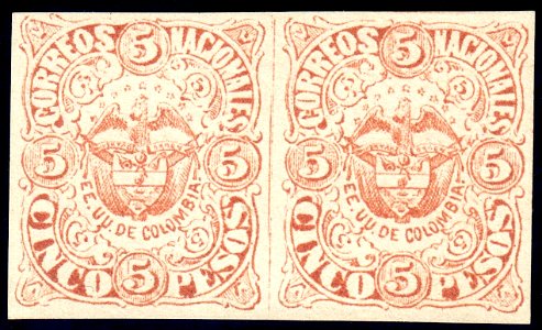 Colombia 1883 Sc125 imperf