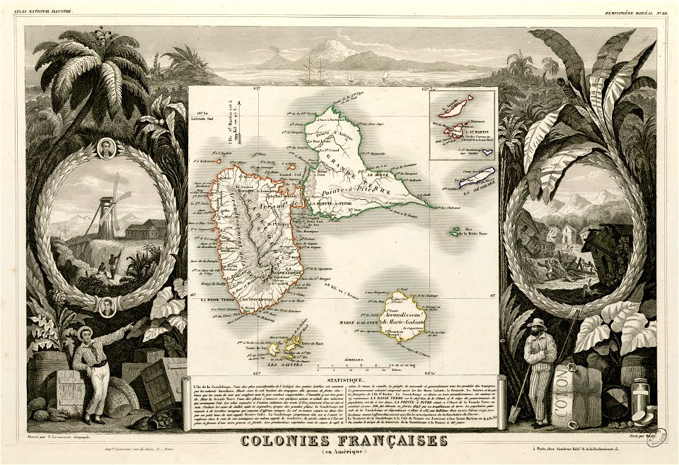 Colonies françaises (en Amérique) (Hémisphère boréal) - Fonds Ancely - B315556101 A LEVASSEUR 092