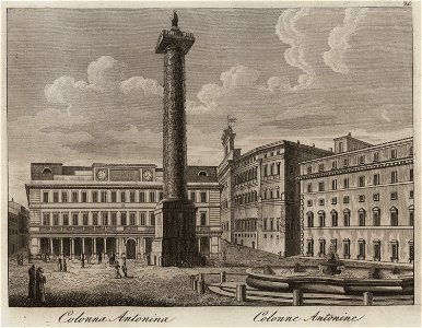 Colonna Antonina - Li Monumenti Piú Celebri Di Roma Antica E Moderna Disegnati Da Vero Ed Incisi Dai Migliori Artisti Rome Presso Po - 1850