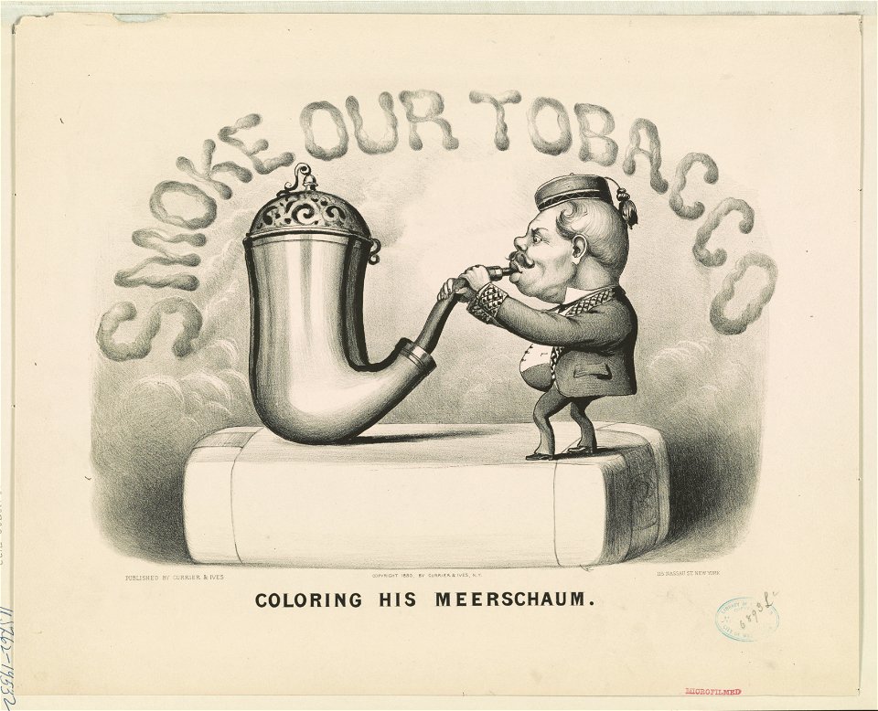 Coloring his meerschaum LCCN90716190