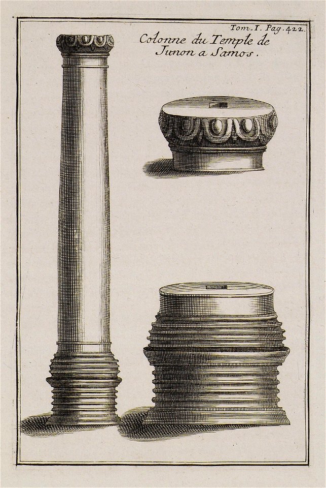 Colonne du Temple de Junon a Samos - Tournefort Joseph Pitton De - 1717